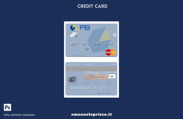 modello mastercard Lettonia LPB Bank in stile verificato